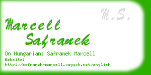 marcell safranek business card